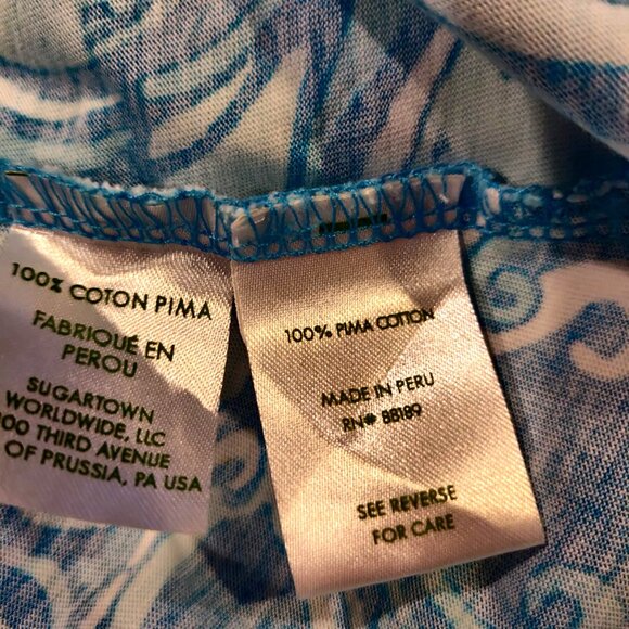 Lilly Pulitzer Womens Size XS Blue Juliet What A Racquet Fish Print Dress Flaw - Picture 9 of 10